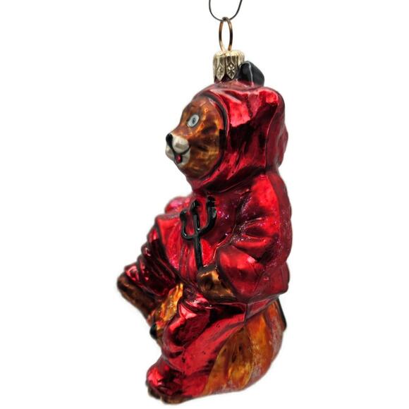 Christopher Radko You Little Devil Bear Pumpkin Halloween Christmas Ornament - Picture 5 of 13